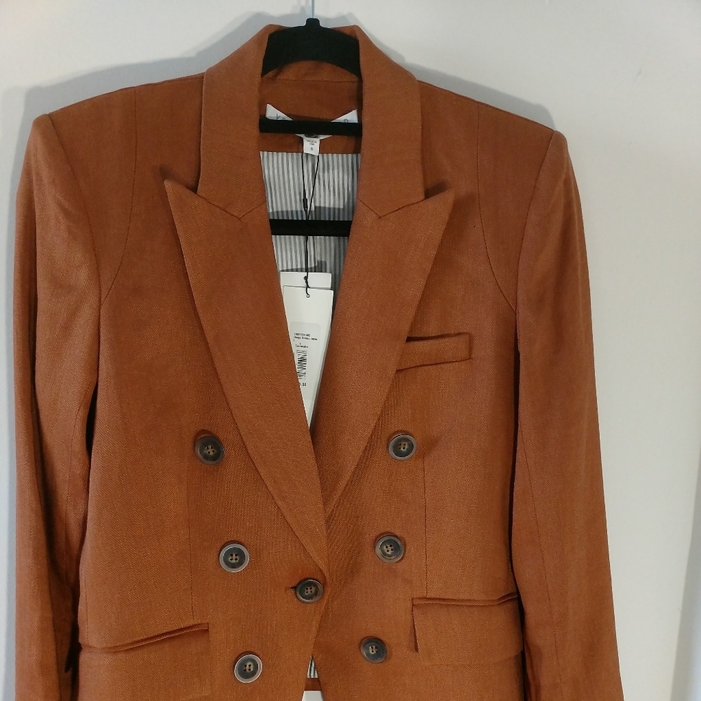 Veronica Beard Orange Blazer Tailored Suit Jacket